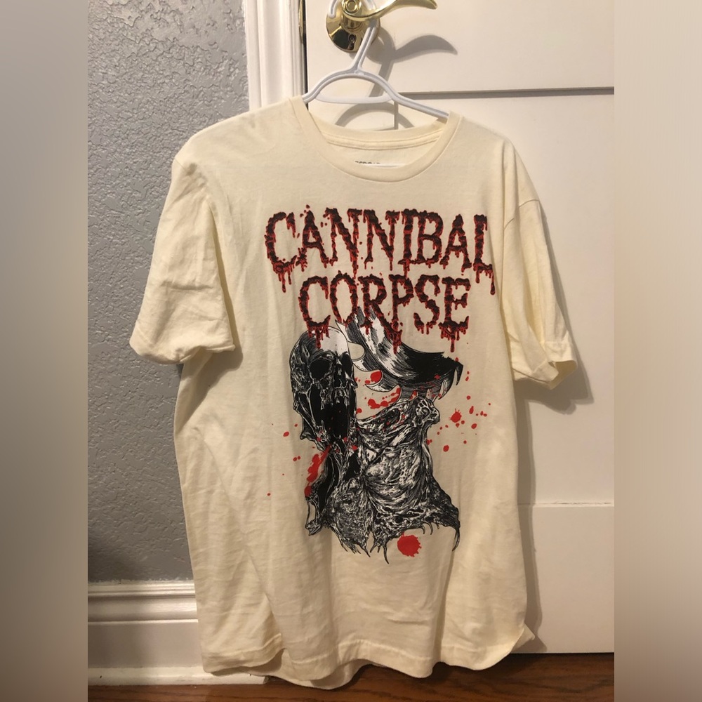 Cannibal corpse oversized cream tshirt